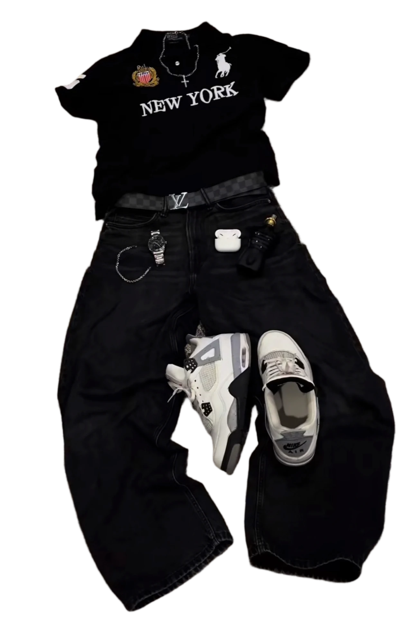 Dubai Bundle - Jordan 4 + Chief Keef Polo + Jeans