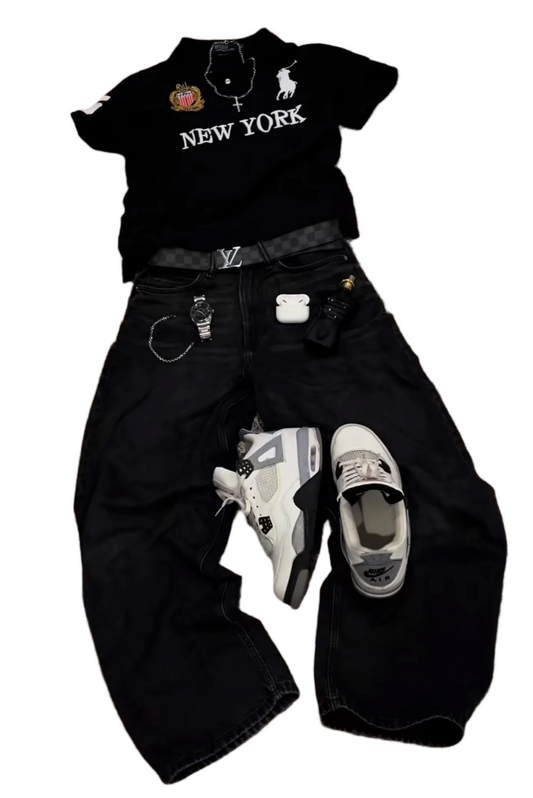 Dubai Bundle - Jordan 4 + Chief Keef Polo + Jeans